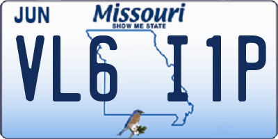 MO license plate VL6I1P