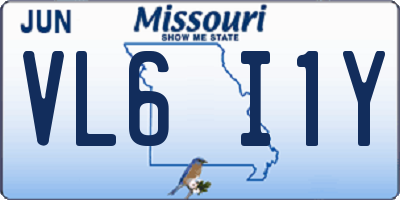 MO license plate VL6I1Y