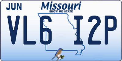 MO license plate VL6I2P