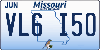 MO license plate VL6I5O