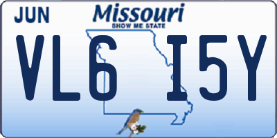 MO license plate VL6I5Y