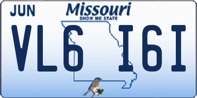 MO license plate VL6I6I