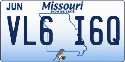 MO license plate VL6I6Q
