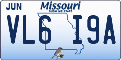 MO license plate VL6I9A
