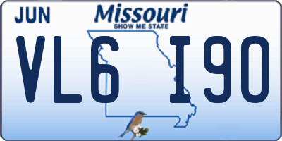MO license plate VL6I9O