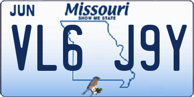 MO license plate VL6J9Y
