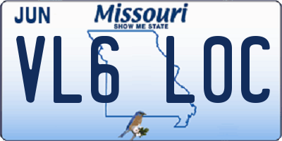 MO license plate VL6L0C