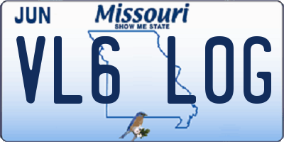 MO license plate VL6L0G