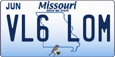 MO license plate VL6L0M