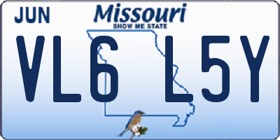 MO license plate VL6L5Y