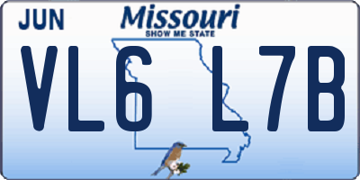 MO license plate VL6L7B