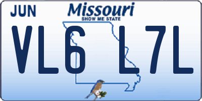 MO license plate VL6L7L