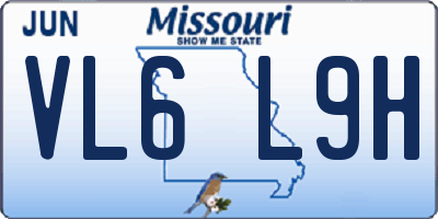 MO license plate VL6L9H