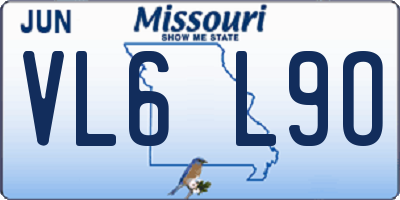 MO license plate VL6L9O