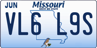 MO license plate VL6L9S