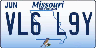 MO license plate VL6L9Y