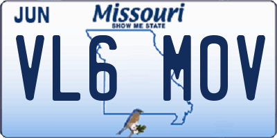 MO license plate VL6M0V