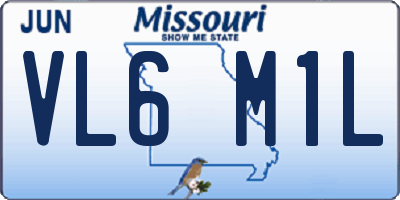 MO license plate VL6M1L