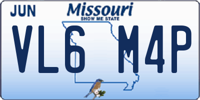 MO license plate VL6M4P