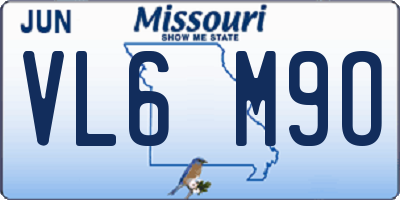 MO license plate VL6M9O
