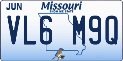 MO license plate VL6M9Q
