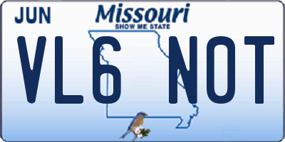 MO license plate VL6N0T