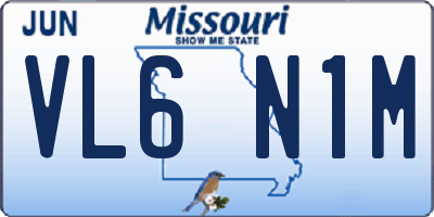 MO license plate VL6N1M