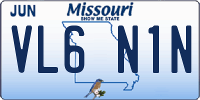 MO license plate VL6N1N