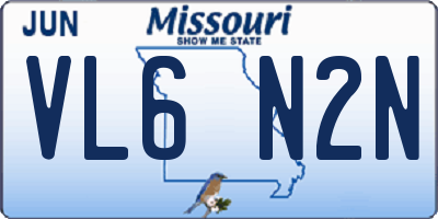 MO license plate VL6N2N