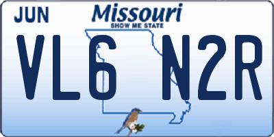 MO license plate VL6N2R