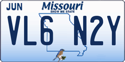 MO license plate VL6N2Y