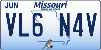 MO license plate VL6N4V