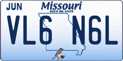 MO license plate VL6N6L
