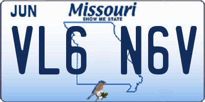 MO license plate VL6N6V