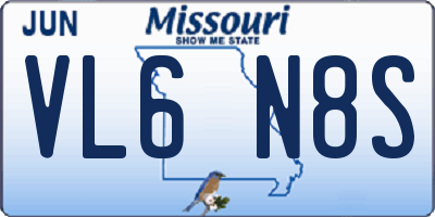 MO license plate VL6N8S