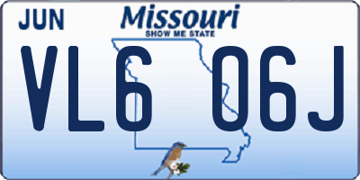 MO license plate VL6O6J