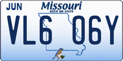 MO license plate VL6O6Y