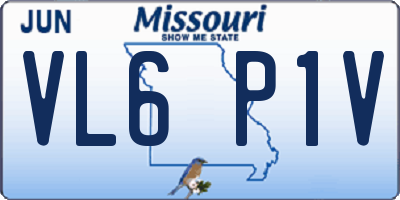 MO license plate VL6P1V