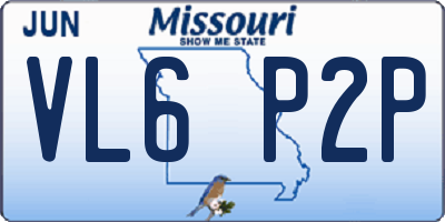 MO license plate VL6P2P