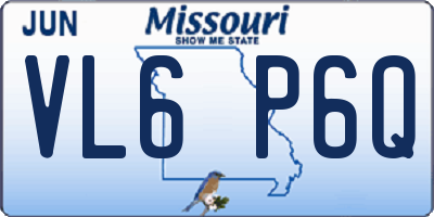 MO license plate VL6P6Q