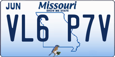 MO license plate VL6P7V