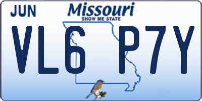 MO license plate VL6P7Y