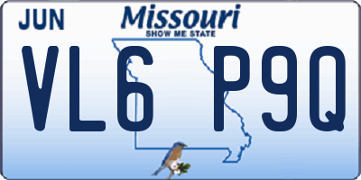 MO license plate VL6P9Q