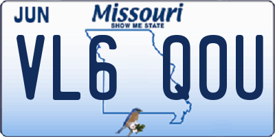MO license plate VL6Q0U