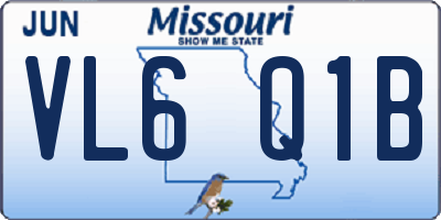 MO license plate VL6Q1B