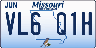 MO license plate VL6Q1H
