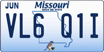 MO license plate VL6Q1I