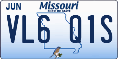 MO license plate VL6Q1S