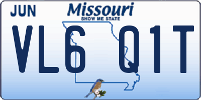 MO license plate VL6Q1T