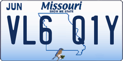 MO license plate VL6Q1Y